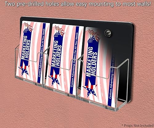Miniatura 47 de Marketing Holders Tarjetero de pared con accesorios para colgar para tarjetas verticales de 2 x 3.5 pulgadas, regalo o recompensa, librerías, salas