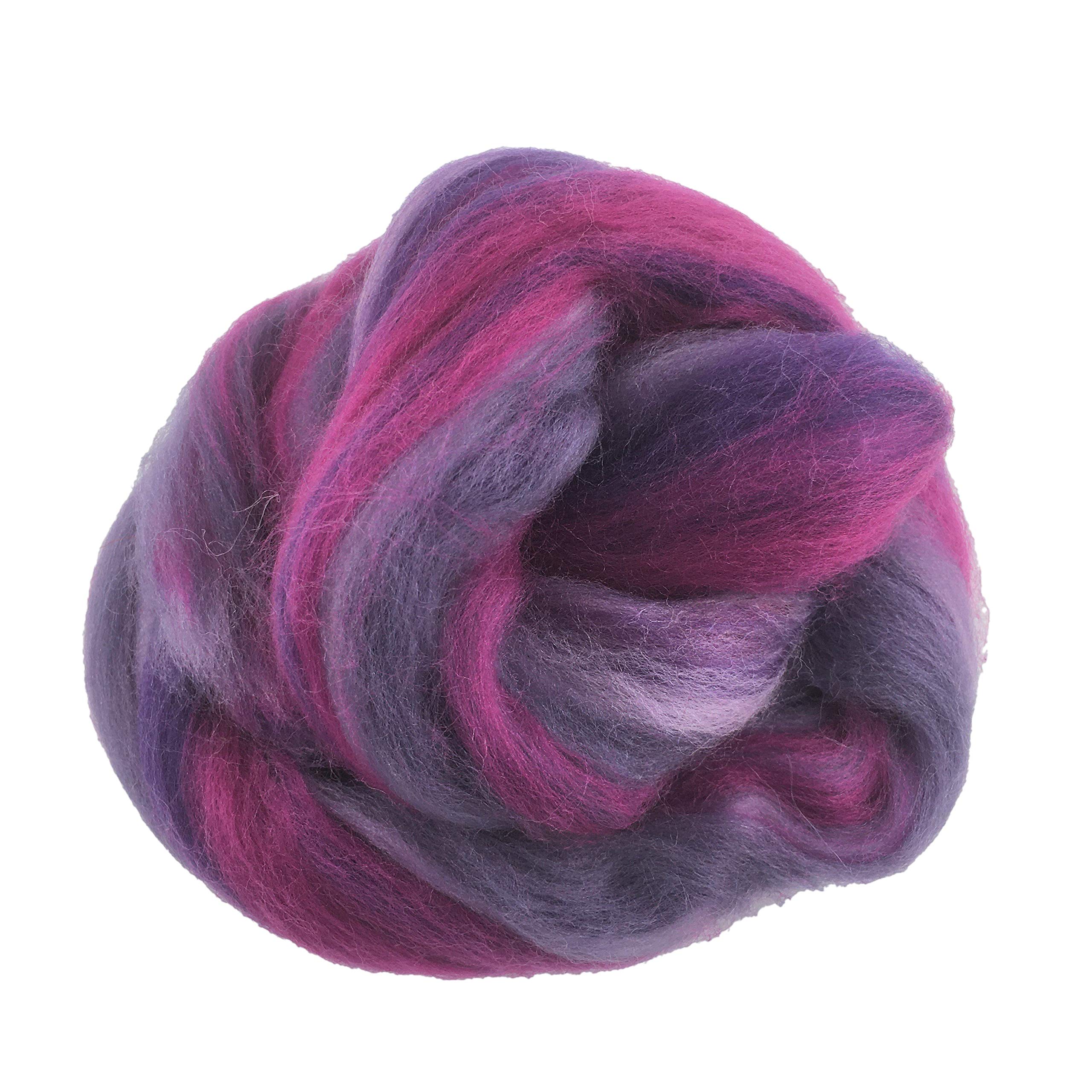 Molten Designs Purple Merino Felting Wool - Cerise Vein