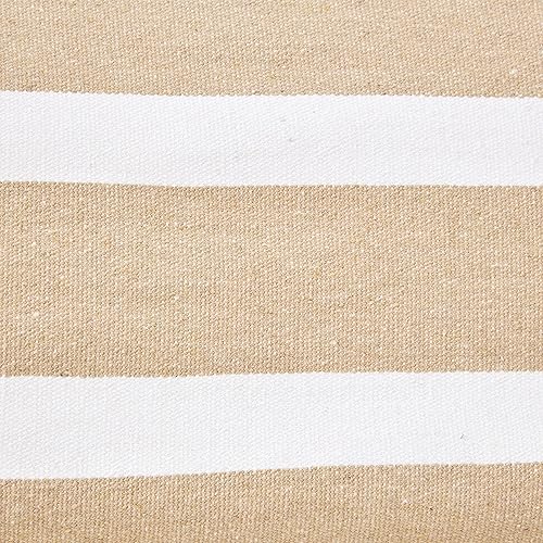 Miniatura 6 de Tienda Basics Hamaca doble con soporte de acero de 9 pies que ahorra espacio y funda de transporte, capacidad de 450 libras, rayas beige con encaje,