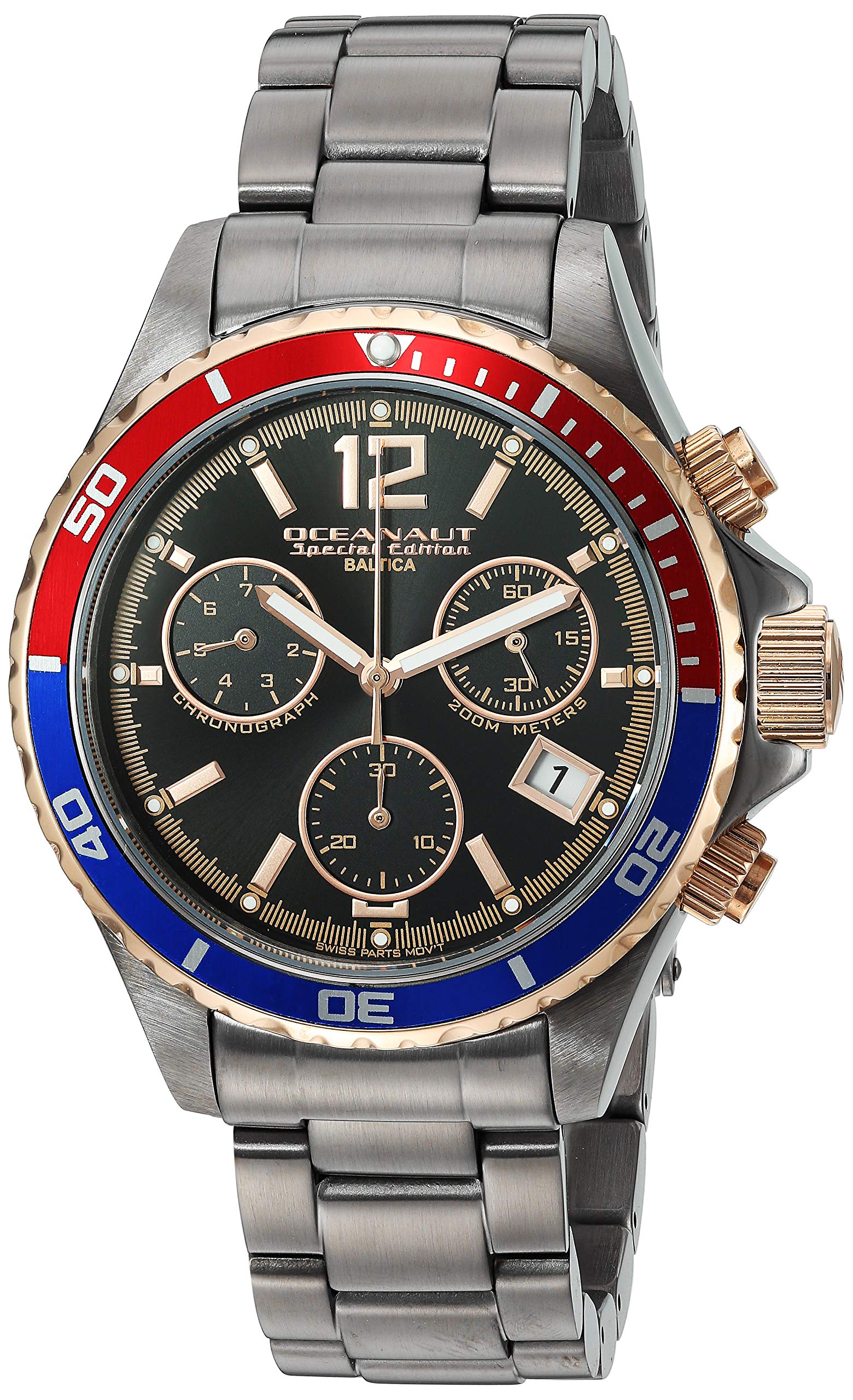 Men's Baltica Limited Edition Watch, Black, Quartz Watch,Chronograph