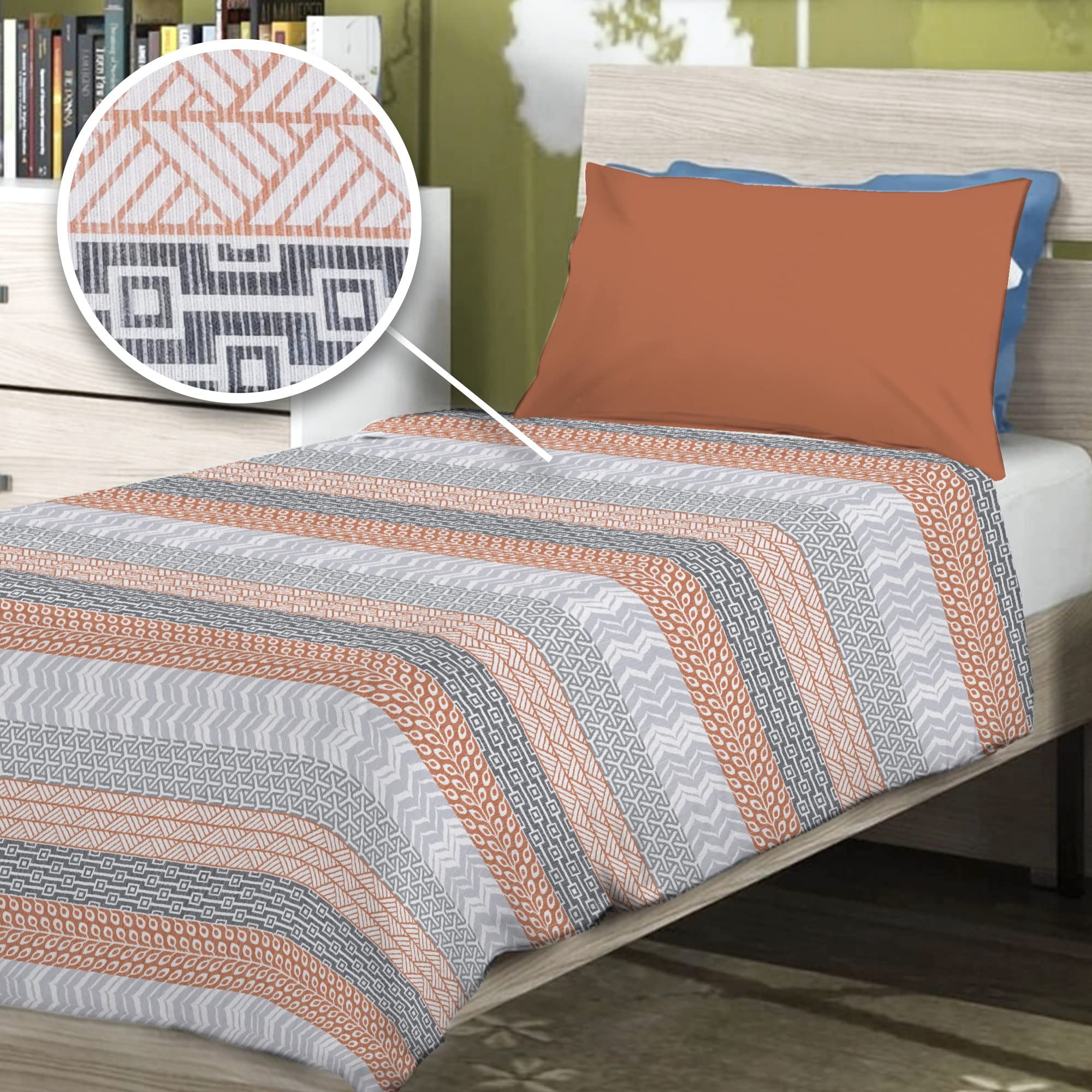 PENSIERI DELICATI Bedspread 170 x 280 cm, Single Sheet 100% Cotton Pique, Ideal as a Furniture Cover, 1 Square Bed Blanket - Image 2