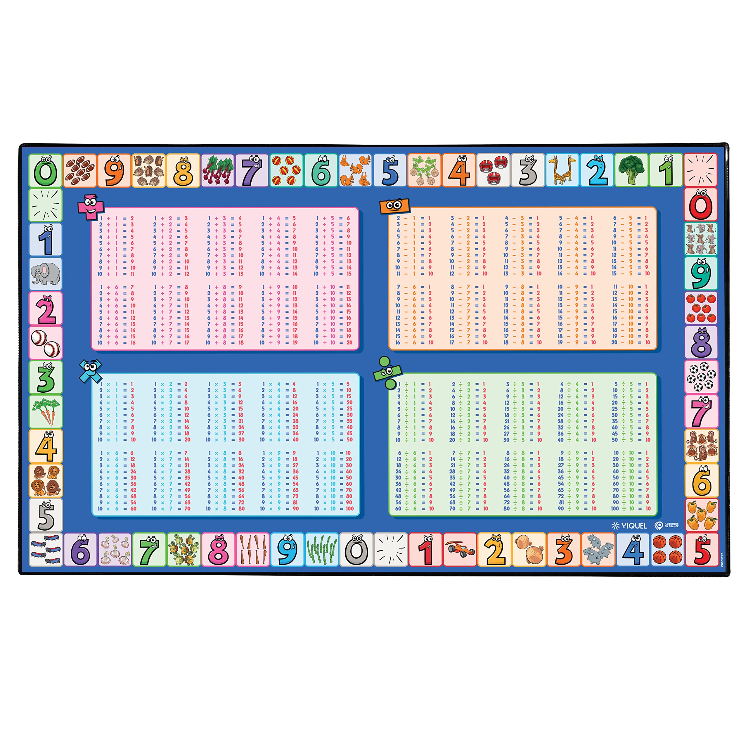 Viquel - 097784-05 Children's Desk Mat - Educational Children's Desk Mat - Protection for Office - Black