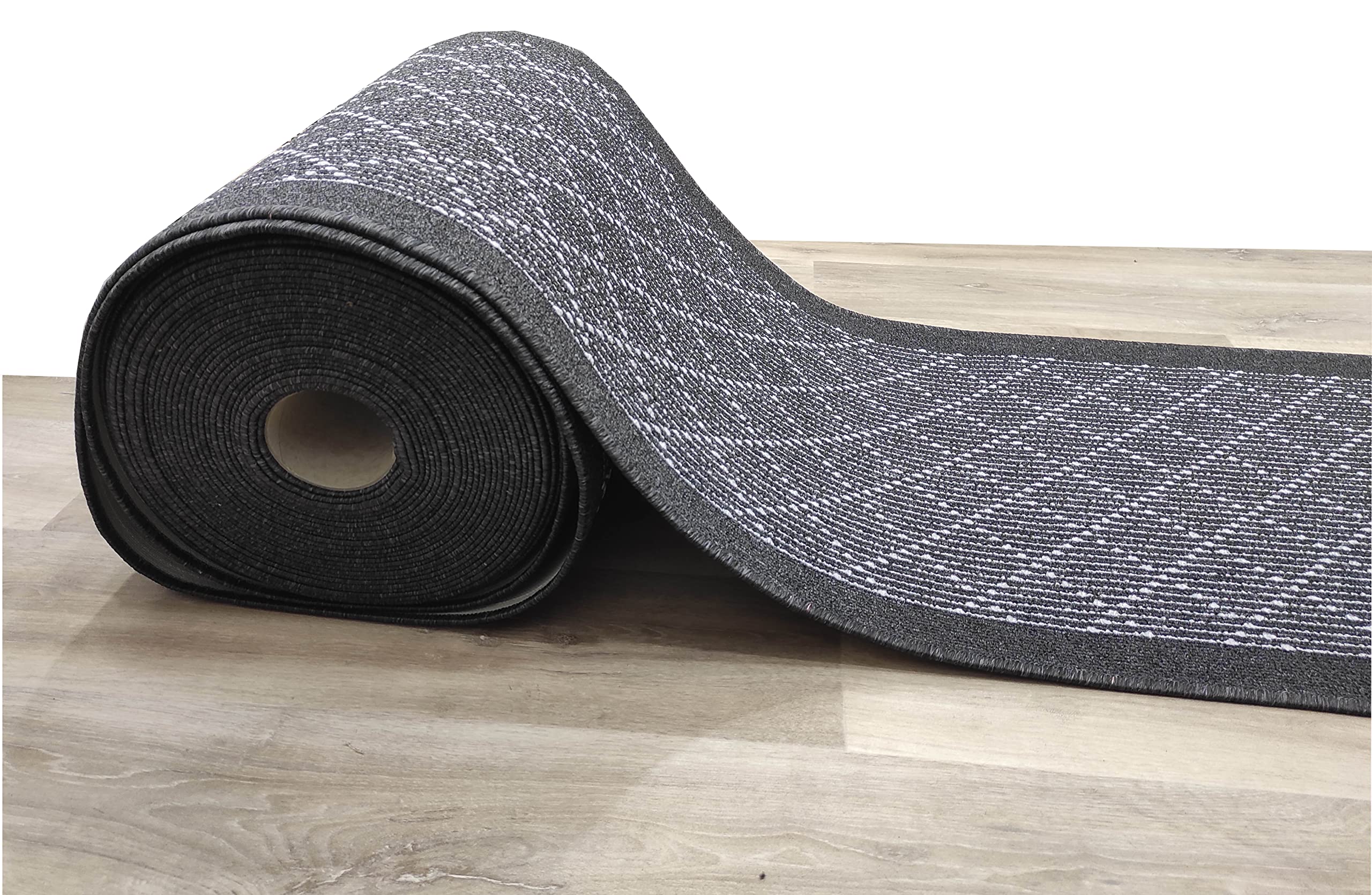 Tapis Couloir Antidérapant Tadi & Imperio1979 - Coloris Taupe/anthracite, Polyamide, Lavable Machine