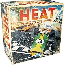Asmodee HEAT: Pedal to the Metal Board Game - Intense Car Racing and Strategy Game, Fun Family Game for Kids and Adults, Ages 10+, 1-4 Players, 60 Minute Playtime
