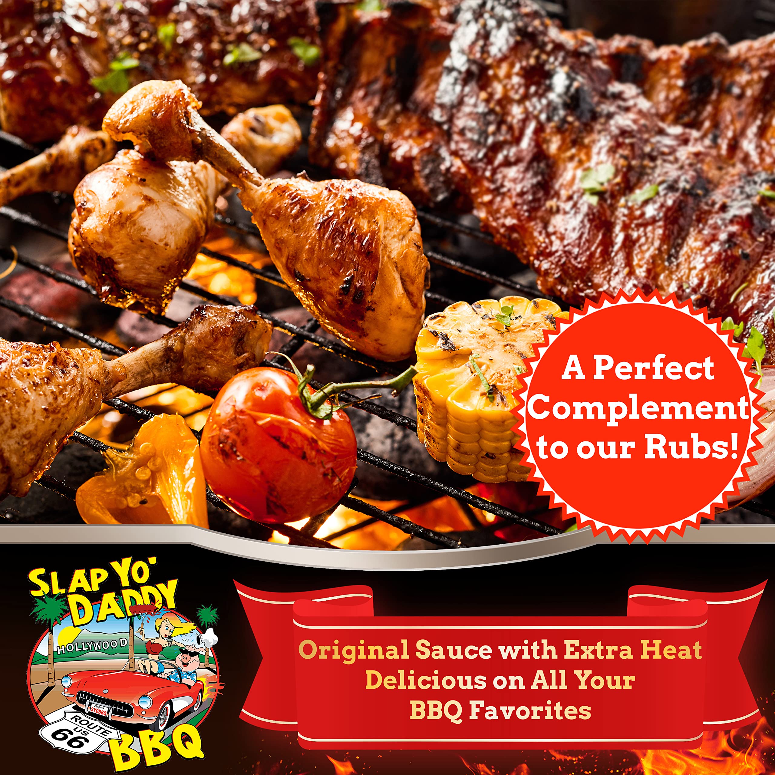 Slap Yo Daddy BBQ Sauce Spicy Hot Barbecue Sauce from Pitmaster Harry