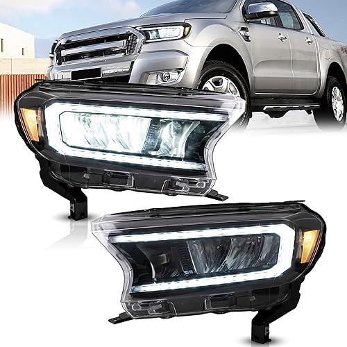 VLAND Headlights Fit for 2019-2024 Ford Ranger, Reflector/Clear