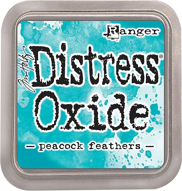 Ranger Tim Holtz Distress Oxide Pad-Peacock Feathers, Synthetic Material, Turquoise, 7.5 x 7.5 x 1.9 cm