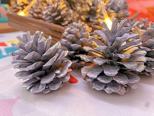 Miniatura 6 de CIUOSUN - Conos de pino, paquete a granel de piñas naturales para decoración de fiesta de árbol de Navidad, decoración de otoño e invierno,