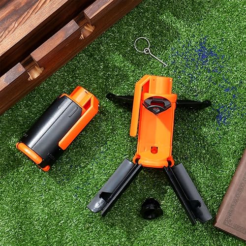 Miniatura 4 de Sratte Granada táctica de plástico CS con 2 paquetes de bolas de gel de agua, juguete de bomba de granada falsa con bolas redondas de recambio de