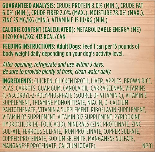 Miniatura 7 de Rachael Ray Nutrish Premium Pate - Alimento húmedo para perros, pollo y manzana, lata de 13 onzas (paquete de 12)