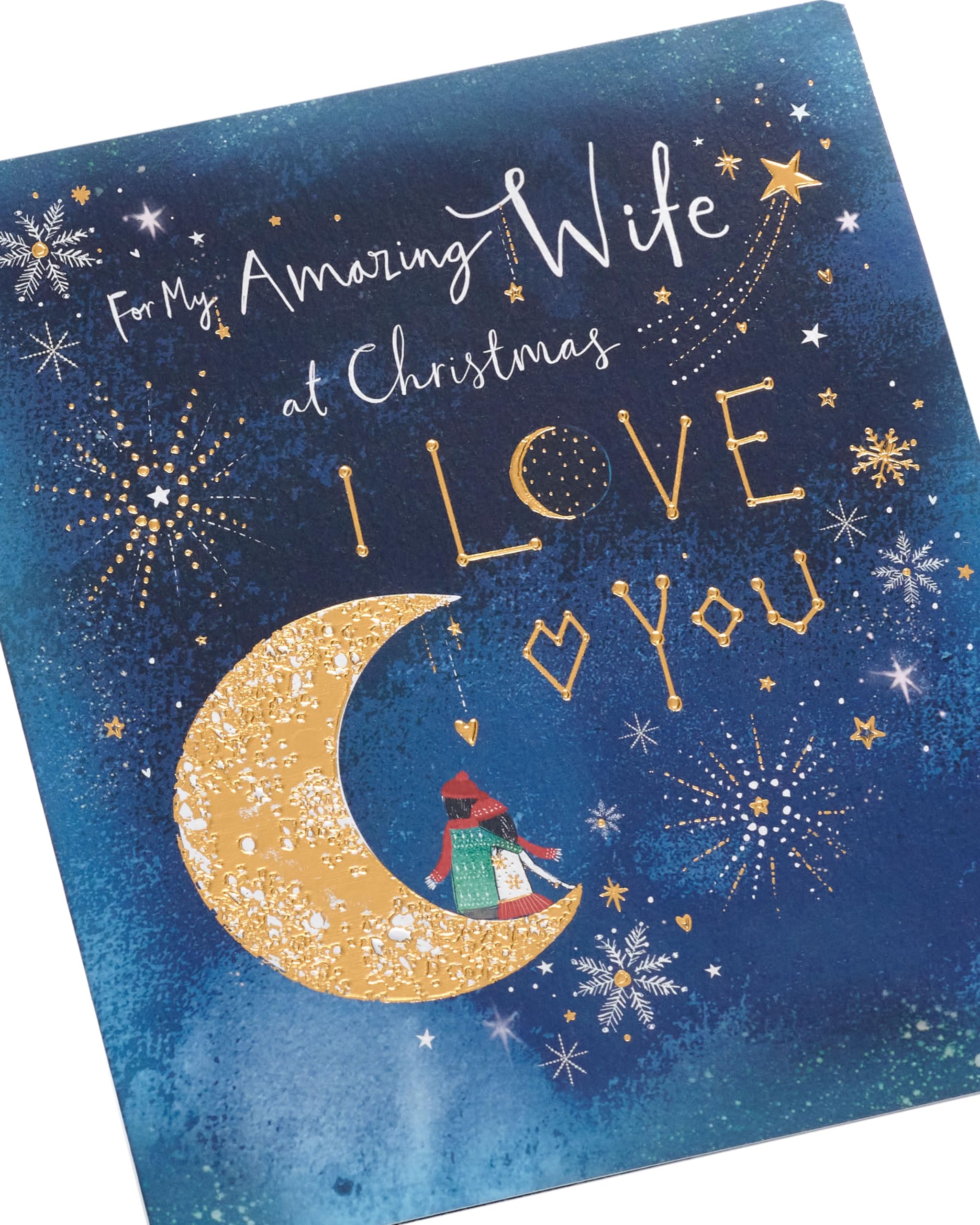 UK Greetings Biglietto Di Natale Per Moglie – Design Umoristico Con Pudding – 149x229 Mm Con Busta