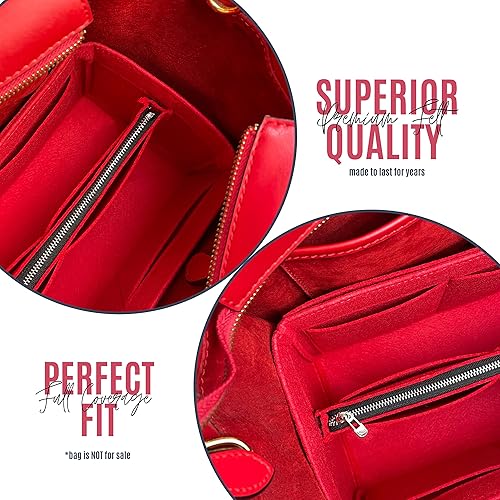 Miniatura 5 de Mini Luggage Bag Organizer Insert Nano Luggage Tote Insert Customizable Premium Felt Handmade Liner protector (Luggage Medium, Lime)