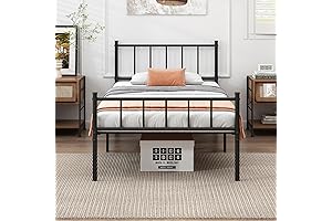 Classic Metal Platform Bed Frame,14" Twin Size Bed Frame