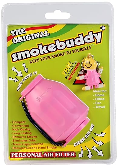 Smoke Buddy Personal Air Purifier Cleaner Filter Removes Odor - Pink by smokebuddy