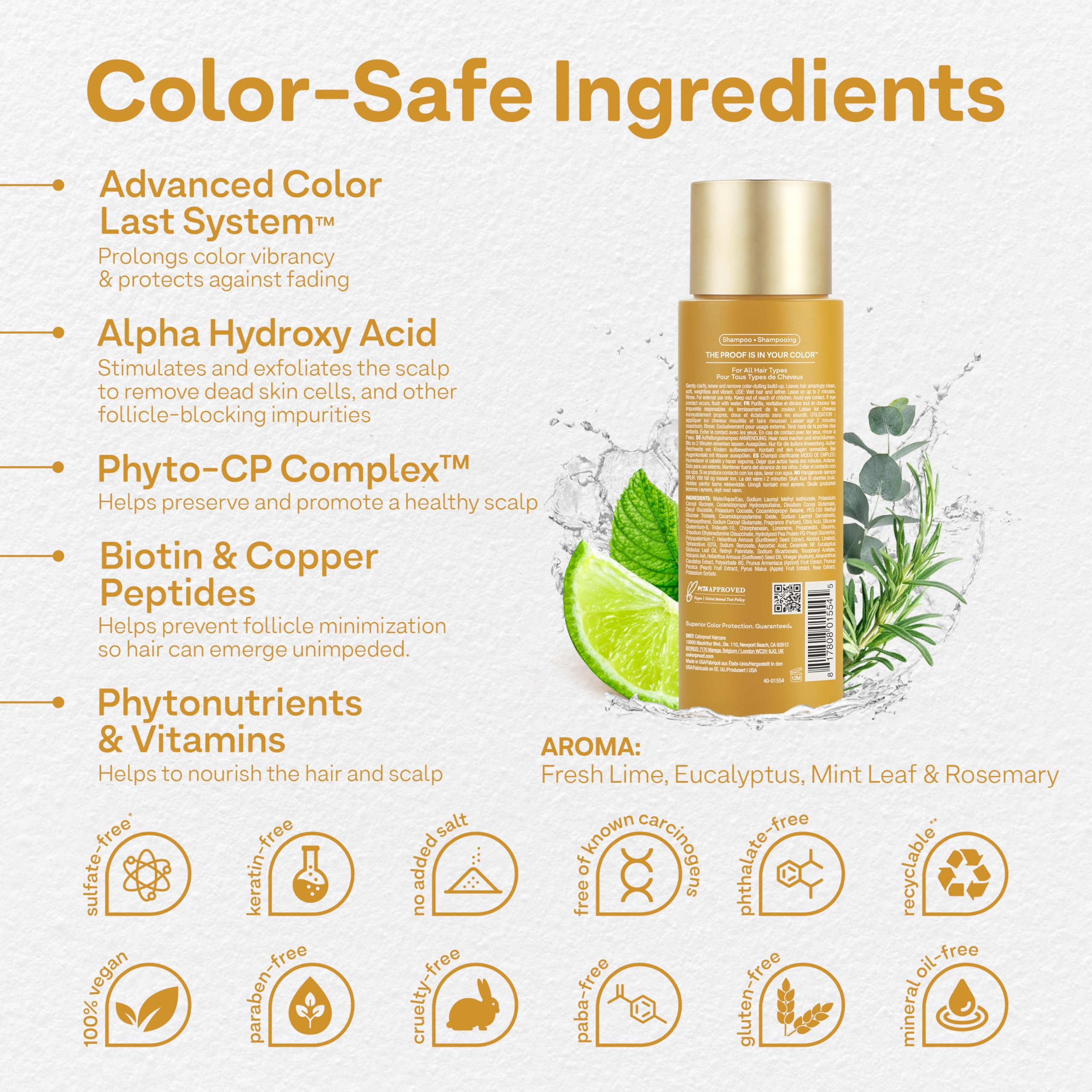 Colorproof Biorepair Thicken Shampoo for Thinning Color-Treated Hair, 8.5 Fl Oz
