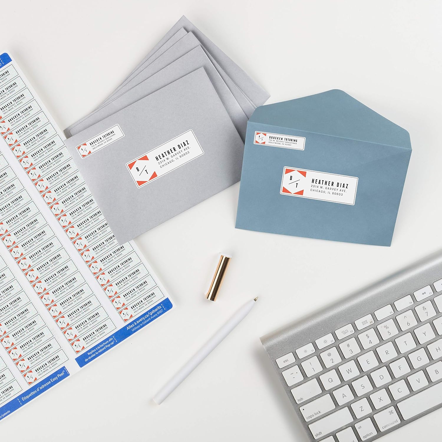 Avery Easy Peel Inkjet Address Labels, 1/2 x 1 3/4, White, 2000/Pack