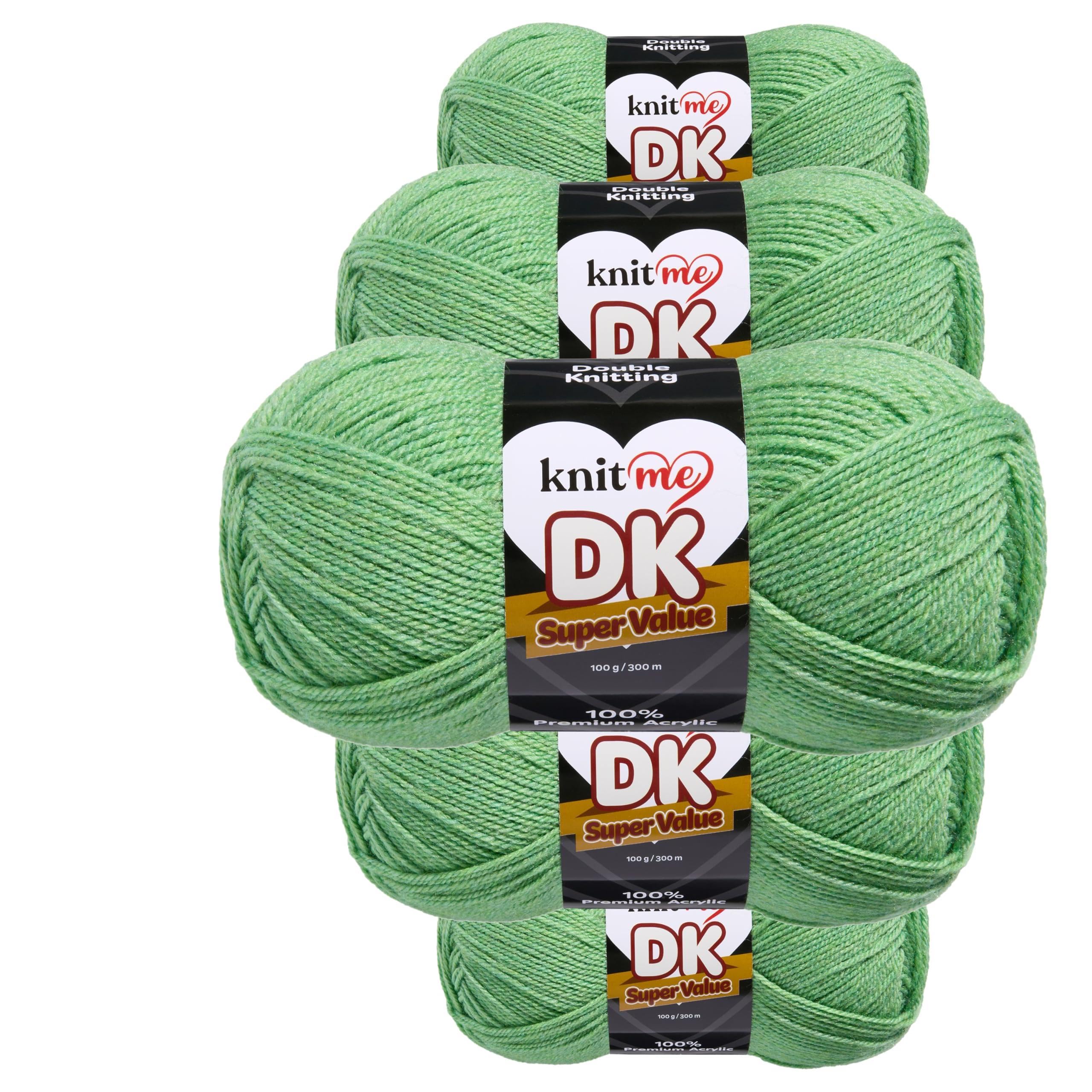 Knit Me DK Double Knitting Yarn Hypoallergenic Acrylic 5X 100g (Sage Green) โ image 1