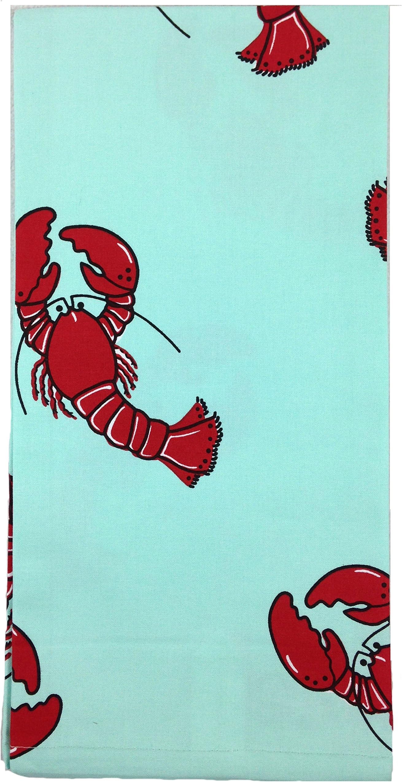 SHARD Aquatic Sea Life Cotton Dish Towel (Lobster Aqua Solid)