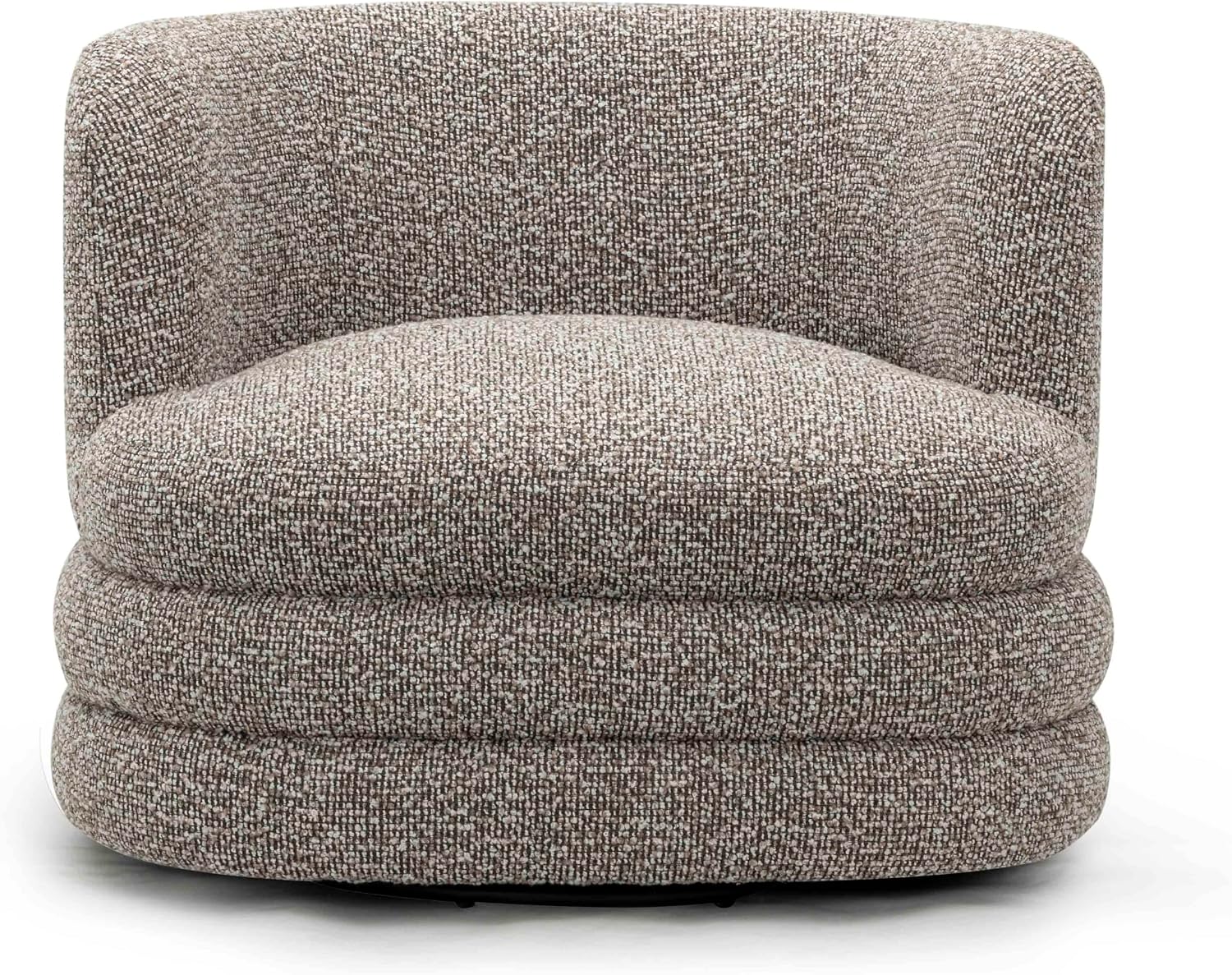 TOV Furniture Astor Brown Boucle Swivel Hotel Lounge Chair