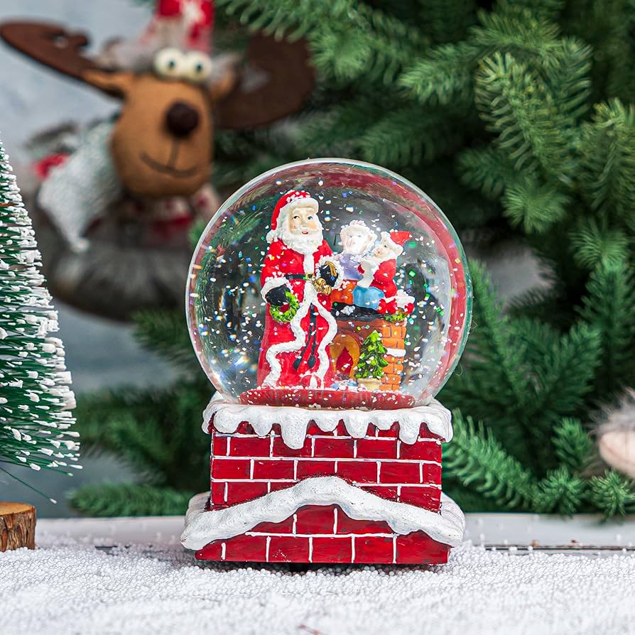 Amazon.com: Christmas Snow Globe with Music Water Ball Decoration