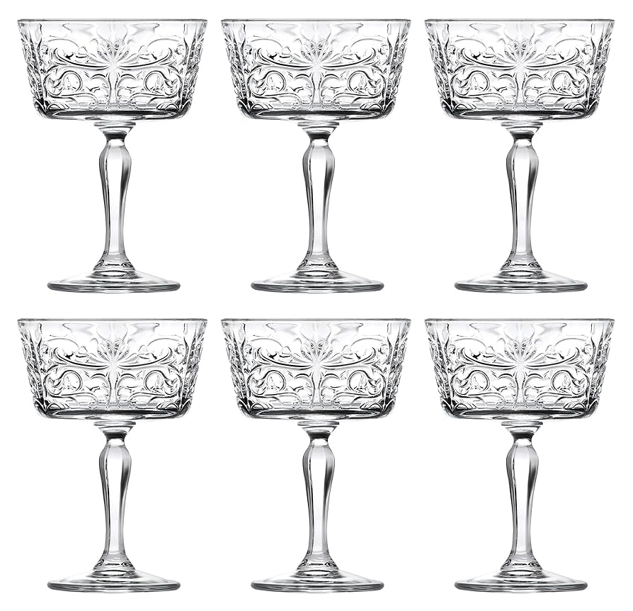Amazon.com | Barski Champagne Glasses - Flute - Saucer