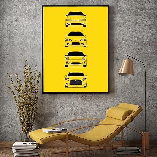 Miniatura 6 de CUSTOMIZABLE COLOR Mitsubishi Eclipse GenerationsInspired Car Poster - Handmade Printof Mitsubishi Eclipse 1G 2G 3G 4G Facelift 8x10" Satin Print