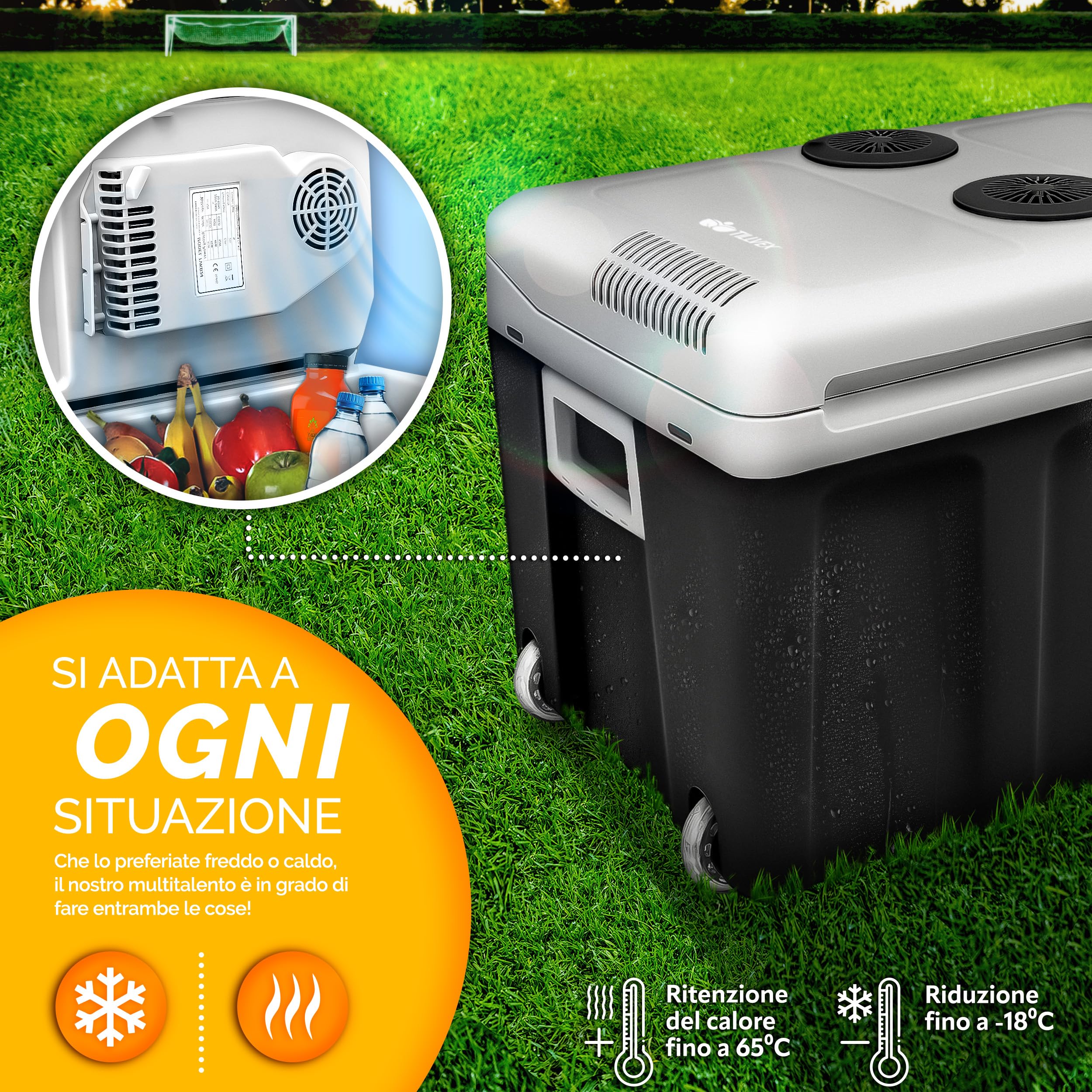 Tillvex 40L Portatile Refrigeratore Elettrico Con Ruote - Dettaglio