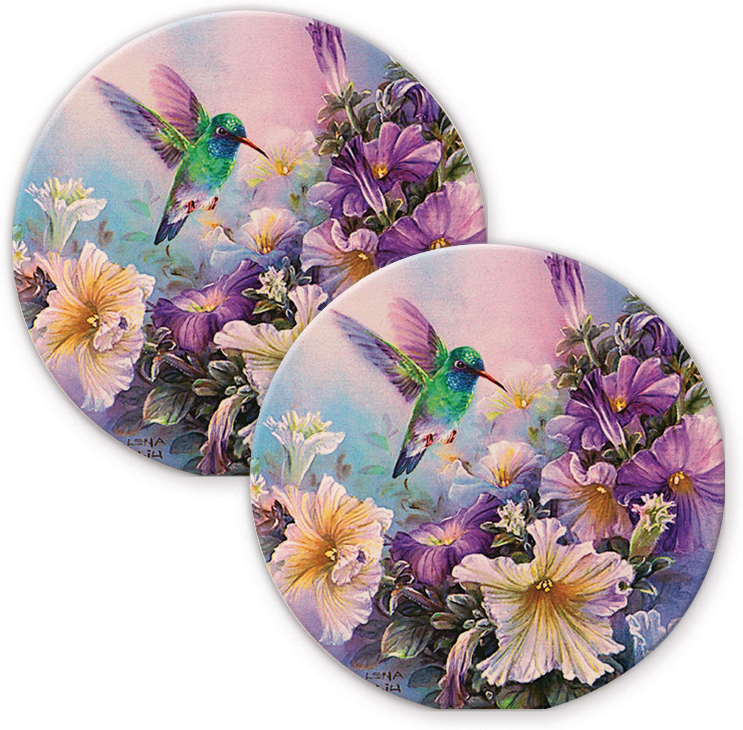 CoasterStone CR1833 Broad Billeds Car Coaster 2 Pack, Stoneware, Stone