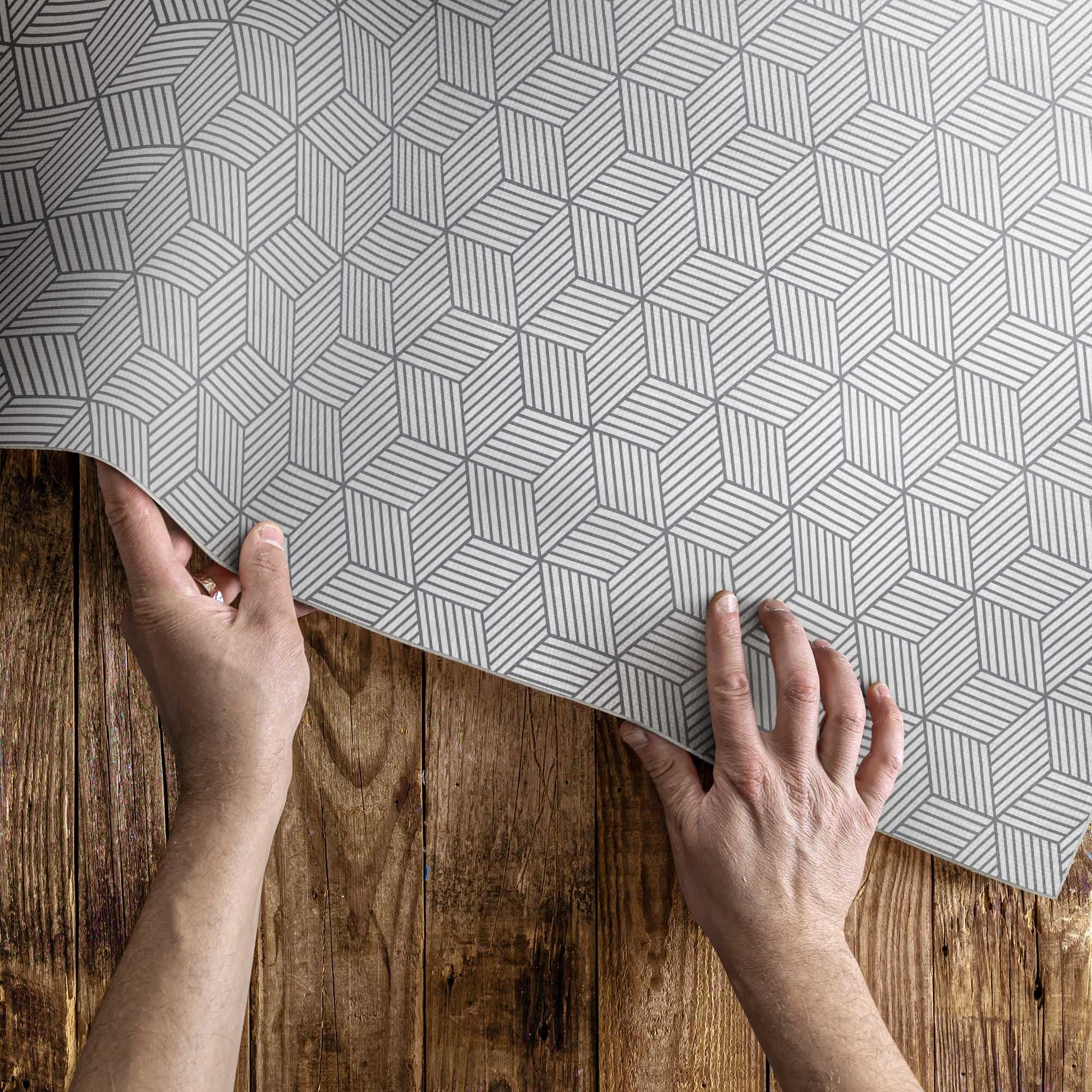 Vinylteppich 80x120 cm Rechteckig Ideal für Balkon Terrasse Garten PVC Kunststoffteppich Wasserdichter für den Außenbereich Einfach zu Reinigen - Geometrisches Mosaik
