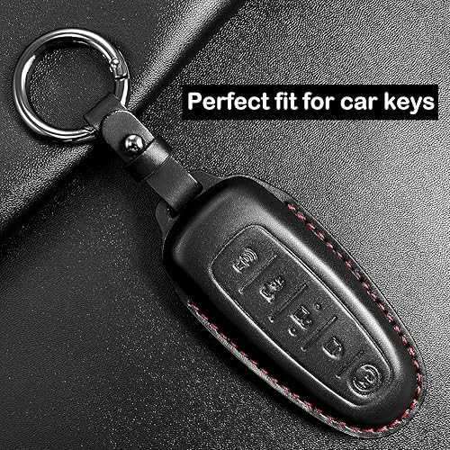 Miniatura 3 de Funda de cuero para llavero Ford con llavero, ajuste C-Max