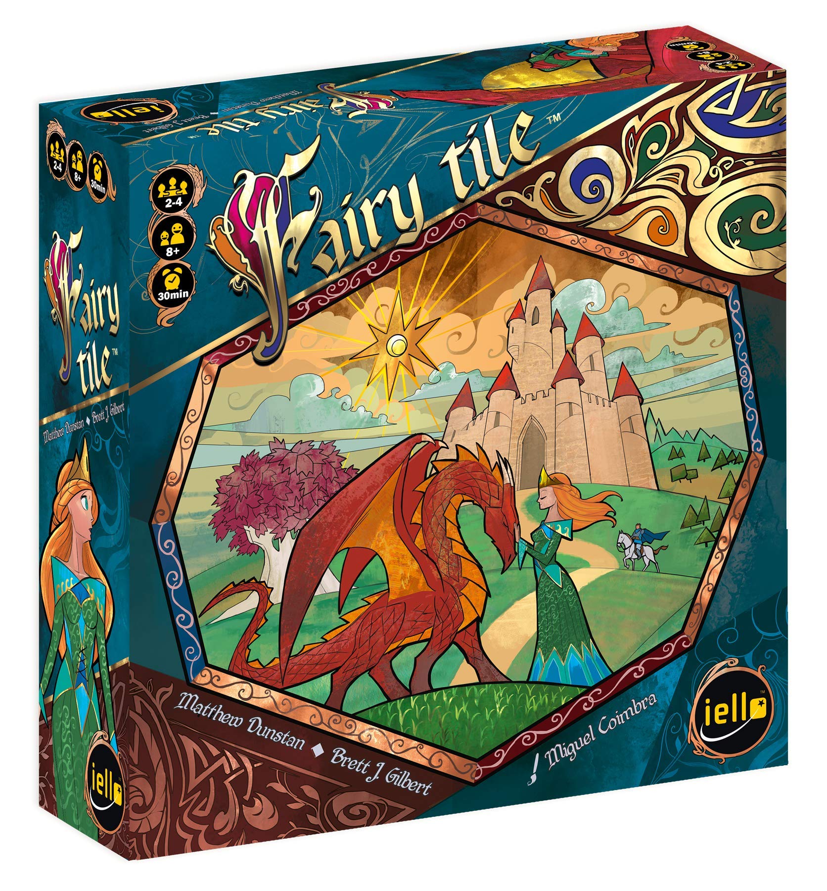 IELLO Fairy Tile Gioco Da Tavolo | 2-4 Giocatori, Età 8+, 30 Minuti, Con Miniature Di Principessa, Cavaliere E Drago