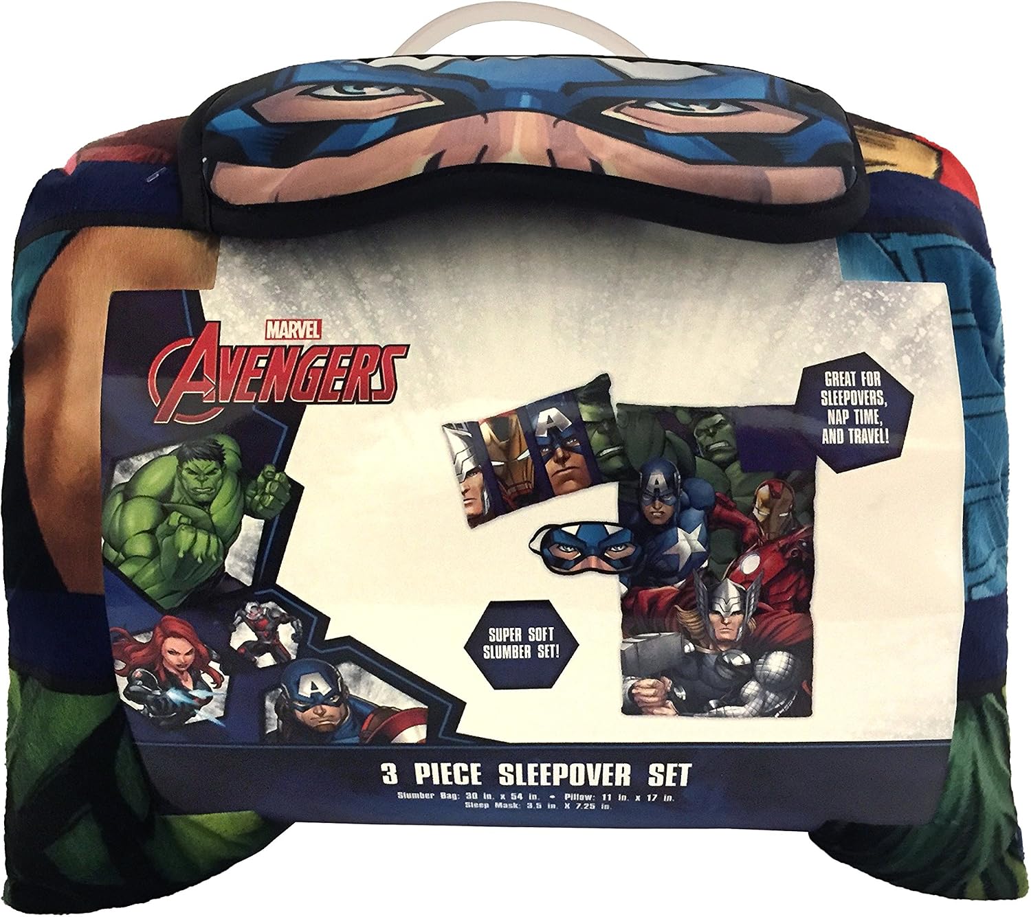 Marvel Avengers Assemble 3 Piece Plush Sleepover Set