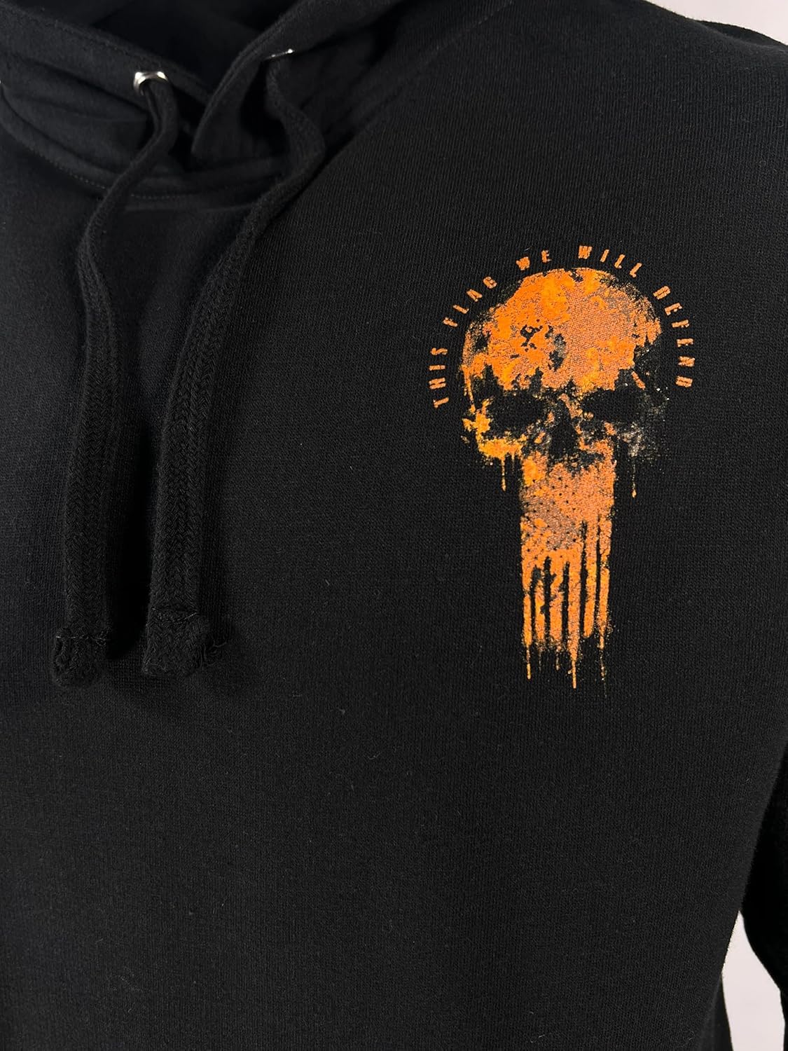 Howitzer Style Men's Hooded Sweatshirt Flag Skull Military Grunt MFG