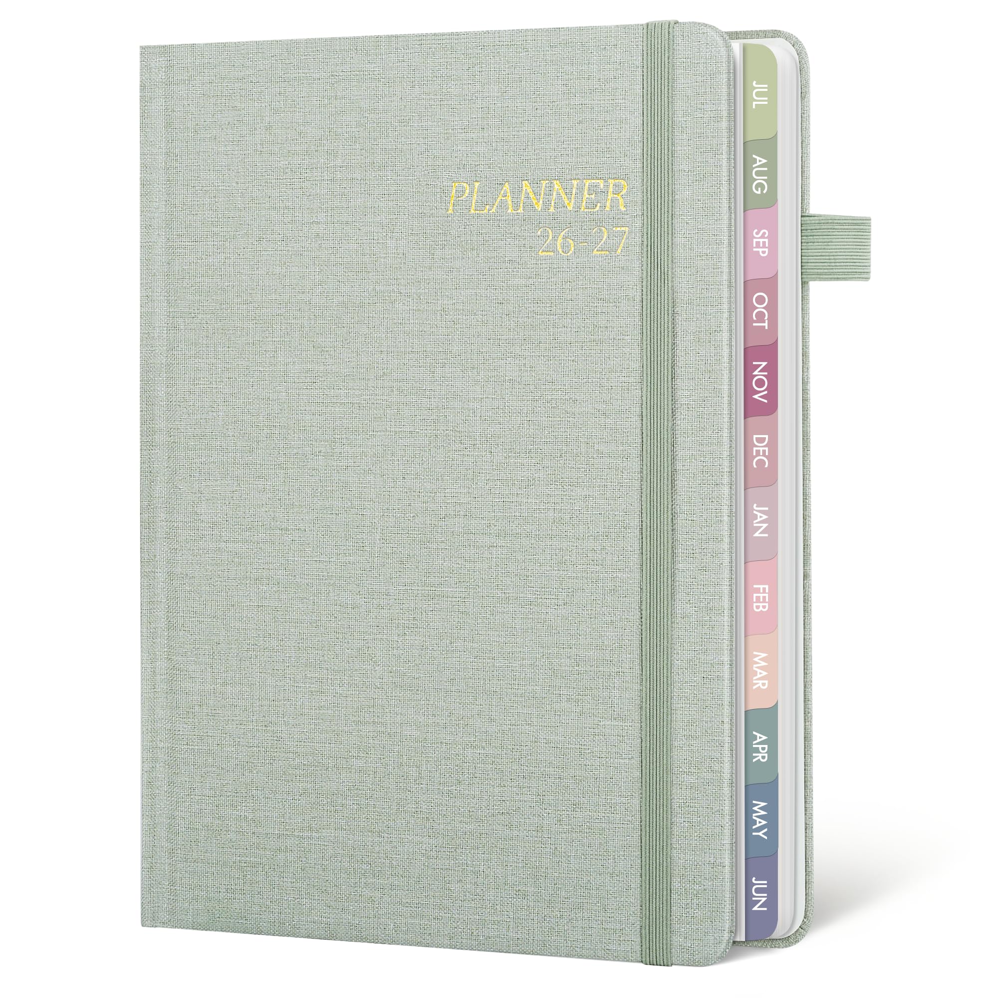 Agenda 2026-2027, Weekly Academic Planner, Calendar book with Pocket, A5 | Planner 2026-2027 with Colorful Monthly Tabs, Inner Pocket, Small Daily Agenda book-image-38