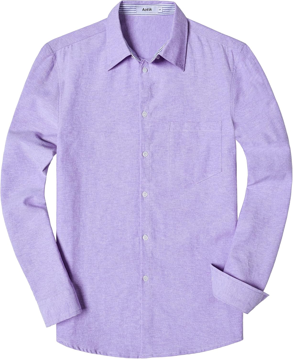 Mens Oxford Button Down Shirt Long Sleeve Dress Shirts Solid Business Casual Office Shirts with Pockets - Image 2