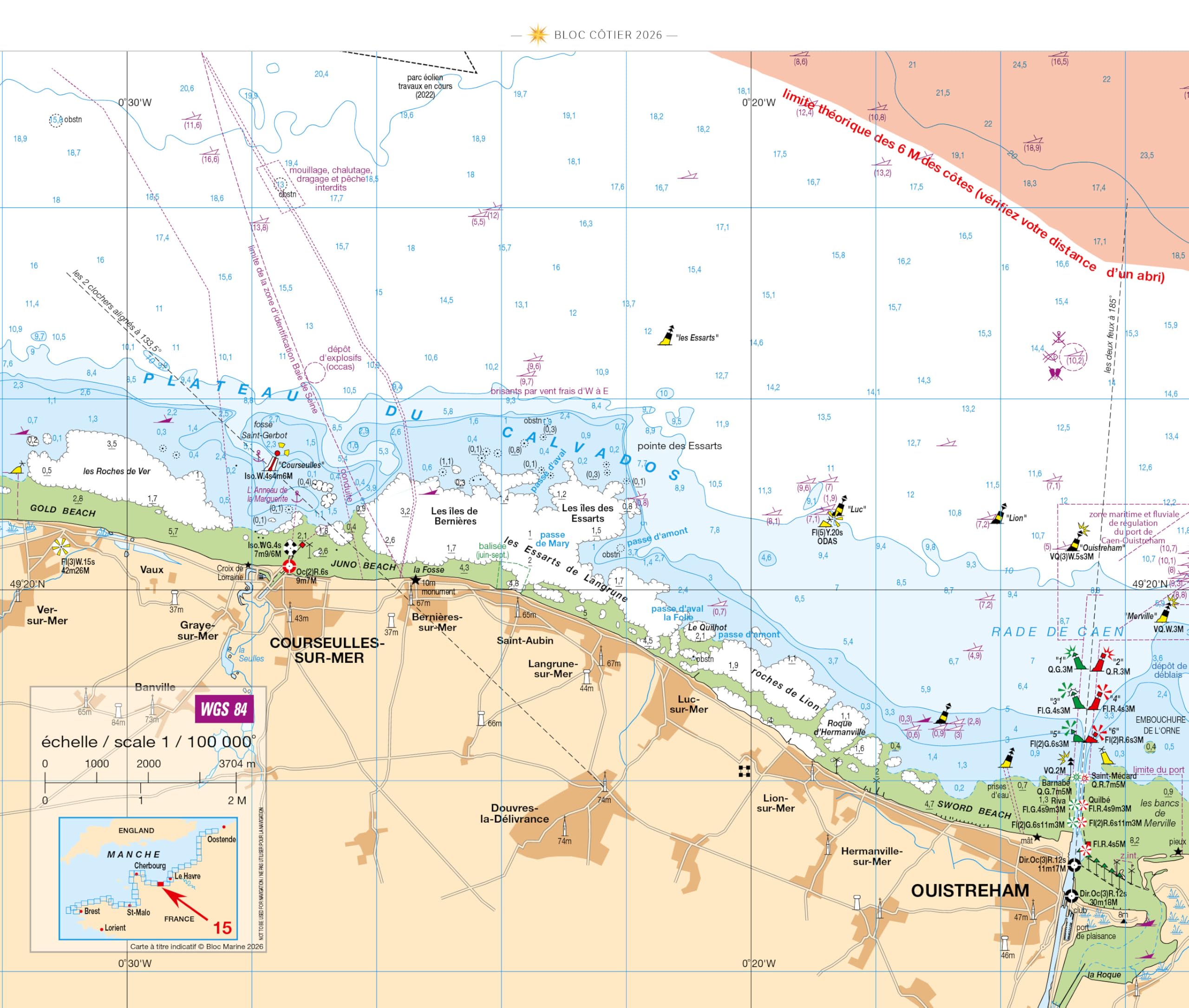 Bloc Côtier 2026 - Manche Atlantique, Guide nautique du plaisancier, cartographie marine et plans de port