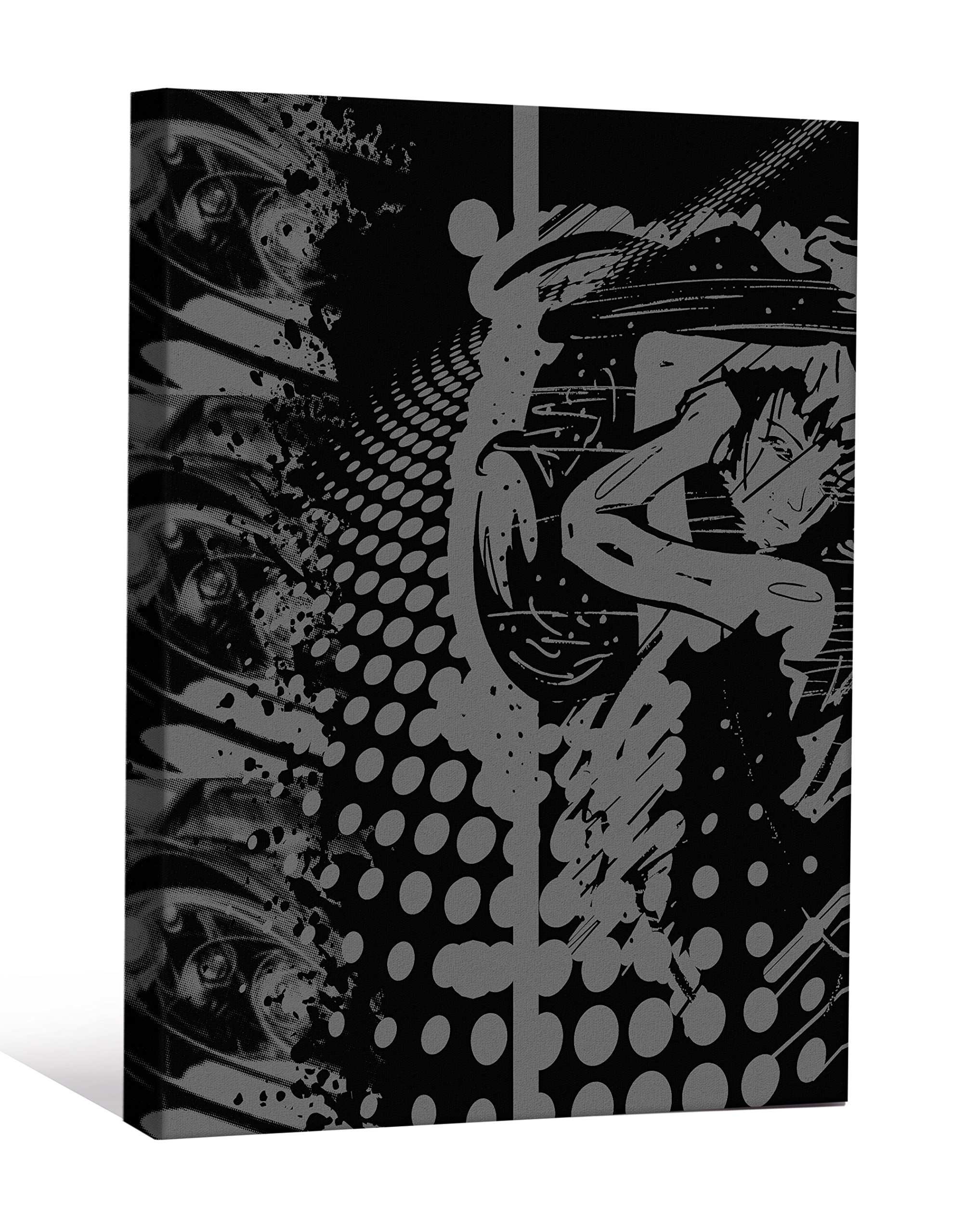 SCNV0048 2" Thick Heavyweight Gallery Wrap Canvas, Anime Graffiti Girl Black and Grey Cult at 12" Wide x 16" High