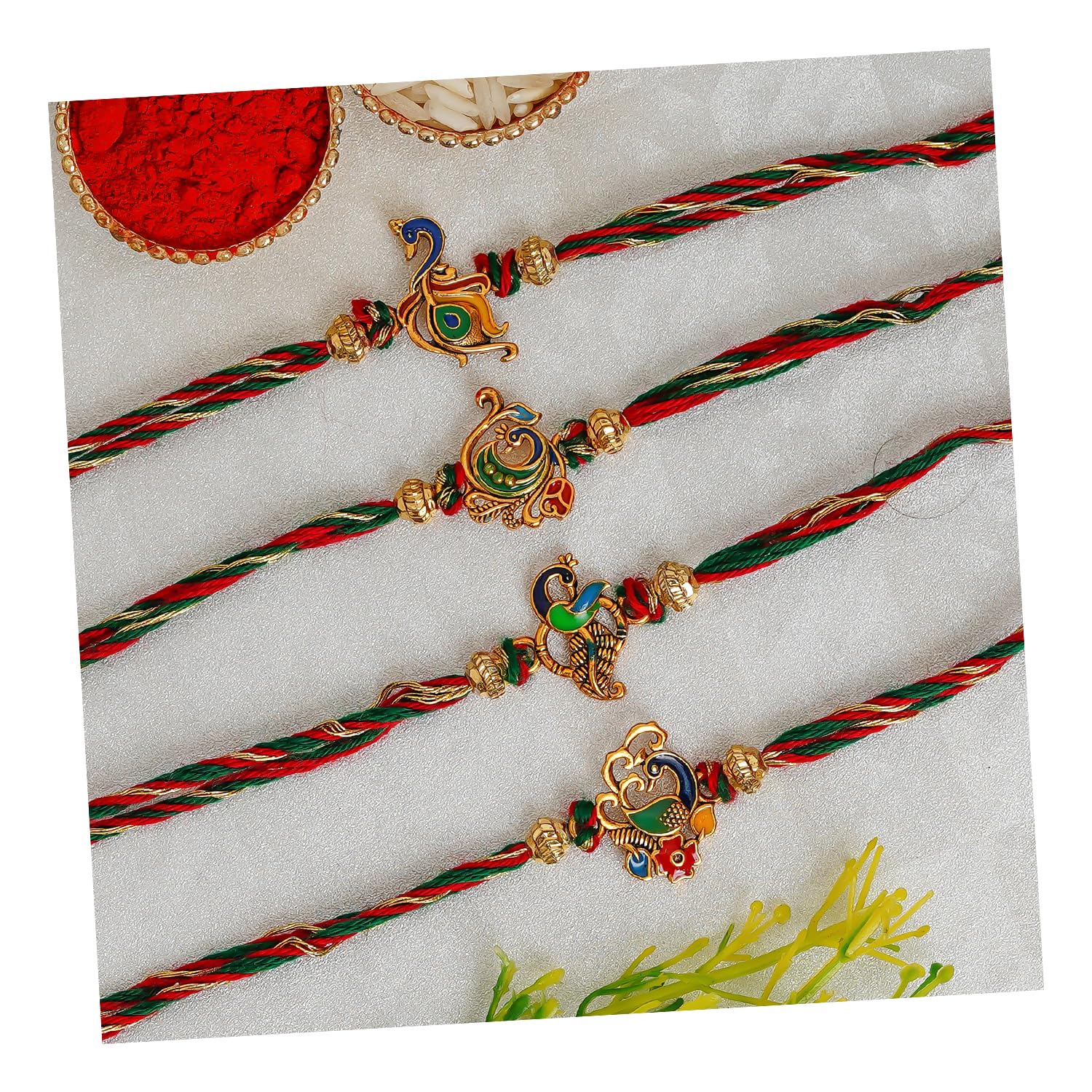 See full amazon price history chart for eCraftIndia Multicolor Set of 4 Designer Peacock Rakhis with Roli Chawal Pack - Rakhi for Brother, Bhaiya, Bhai eCraftIndia Multicolor Set of 4 Designer Peacock Rakhis with Roli Chawal Pack - Rakhi for Brother, Bhaiya, Bhai (B0B6FZHVWZ) Amazon Price History, Amazon Price Tracker