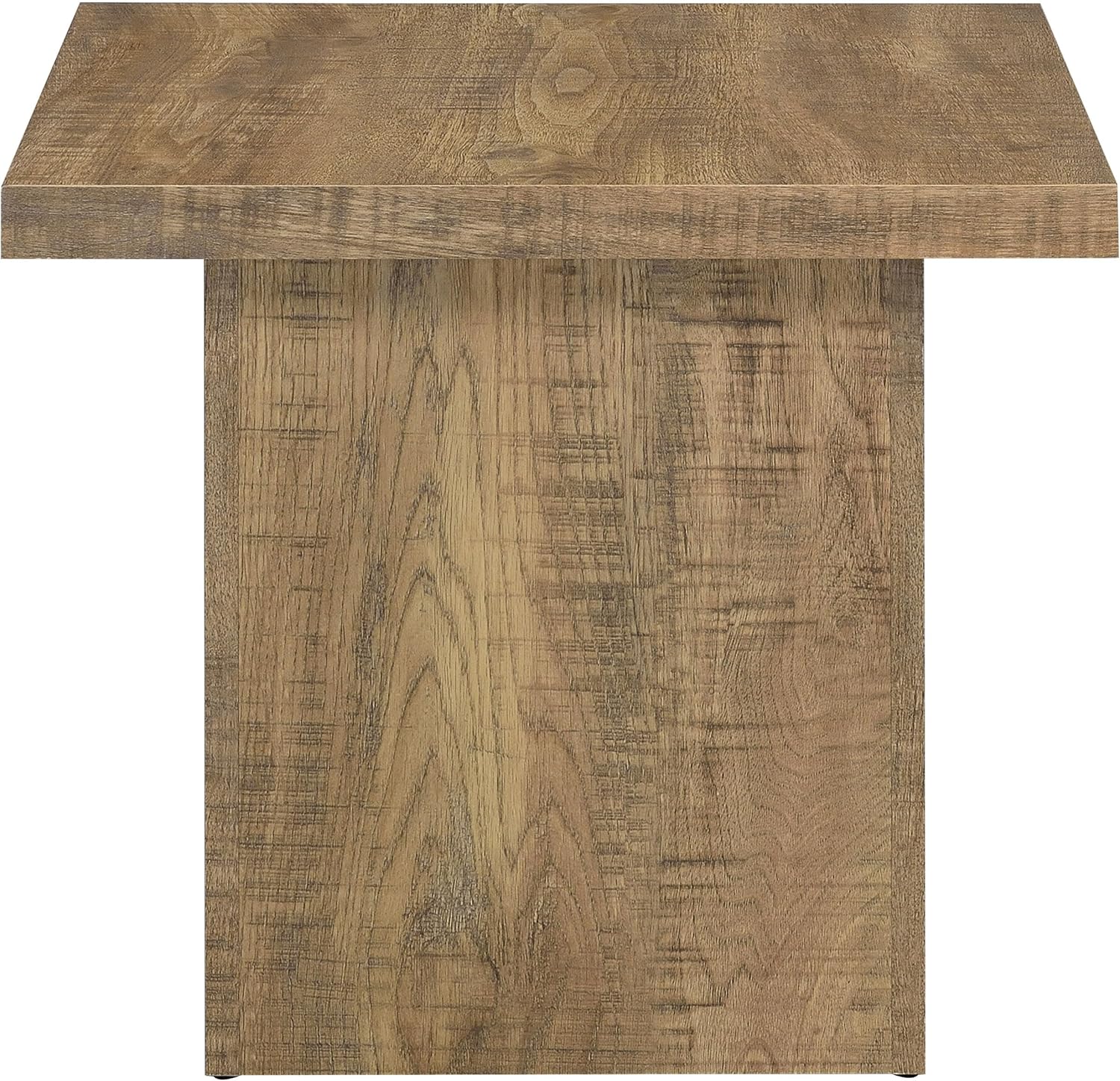 Devar Square Mango Wood End Table with Natural Finish