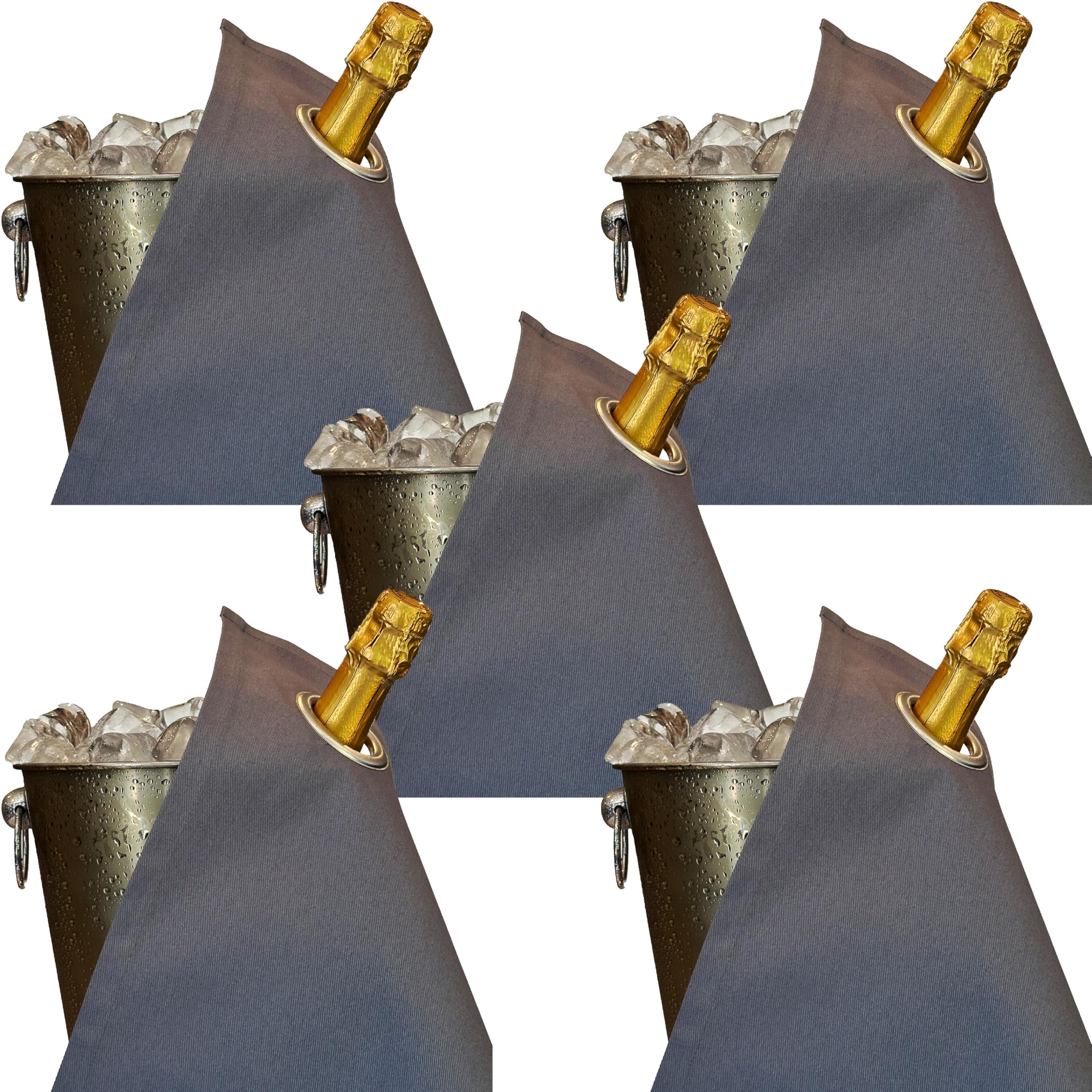 BottleCloths, Classic Collection, Bottle Cloths with Metal Ring for Ice Buckets Cotton, 42 cm