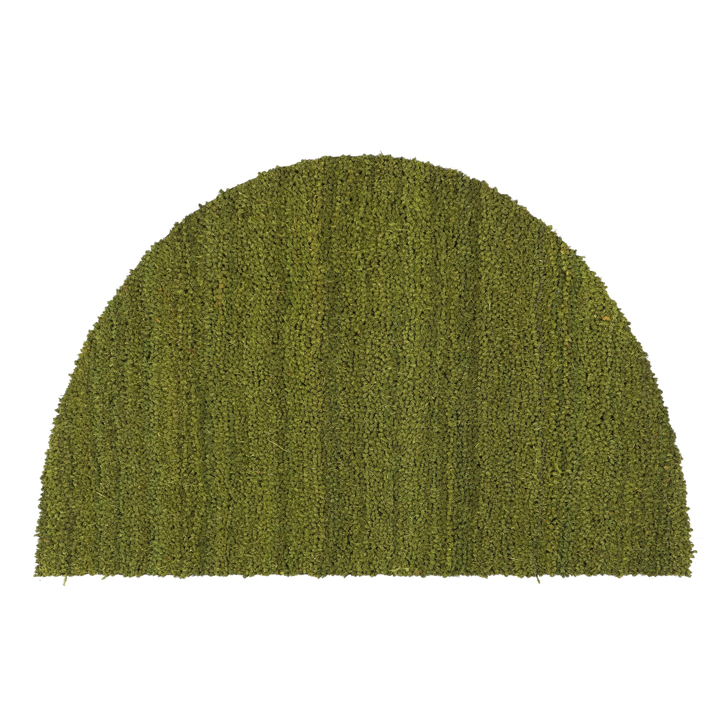 Carpido rutschfeste Kokosmatte - Halbrund 90x150 cm Grün - Nachhaltige Naturfaser für den überdachten Außenbereich - 100% Kokos Fußmatte - Türmatte Eingang