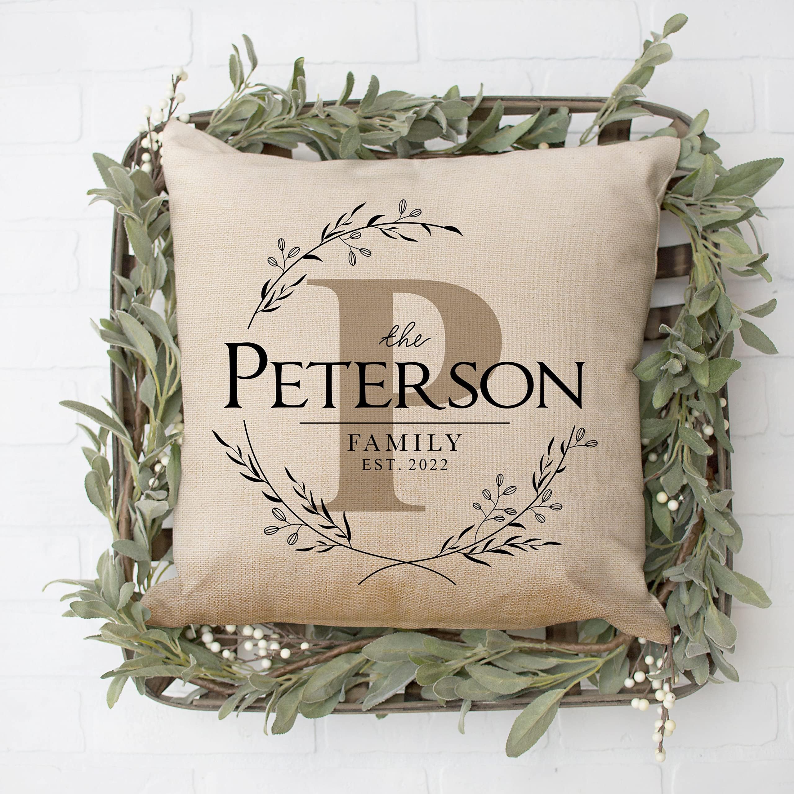 MRC Wood Products Personalized Family Name Throw Pillow