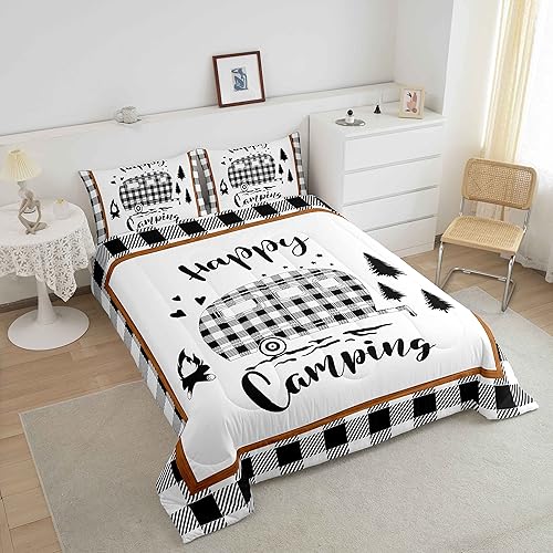 Miniatura 3 de Juego de edredón de tamaño Queen para niños, decoración de campista para todas las estaciones, juego de ropa de cama para niñas y adolescentes,