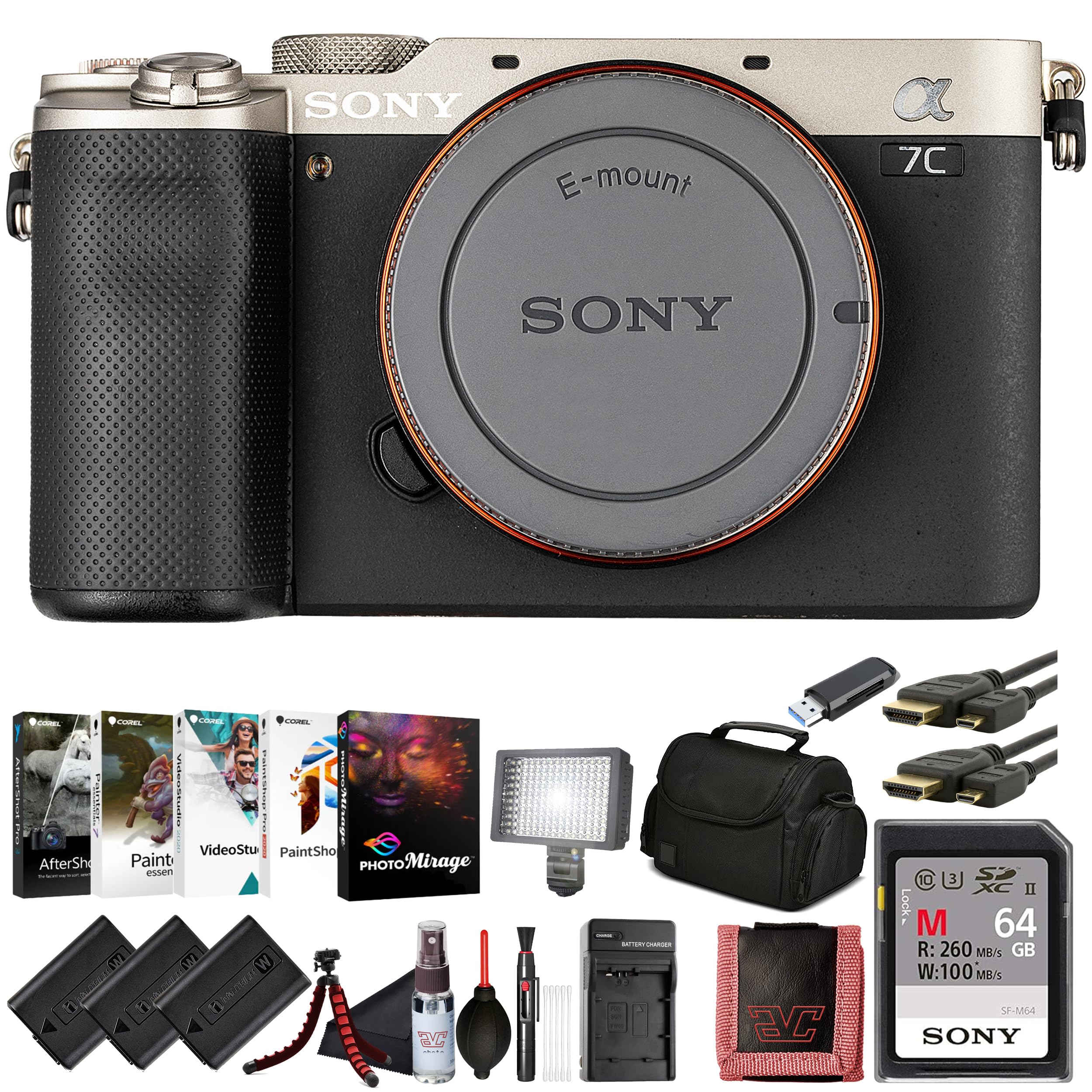Amazon.com : Sony α7C Full-Frame Mirrorless Camera Body Black
