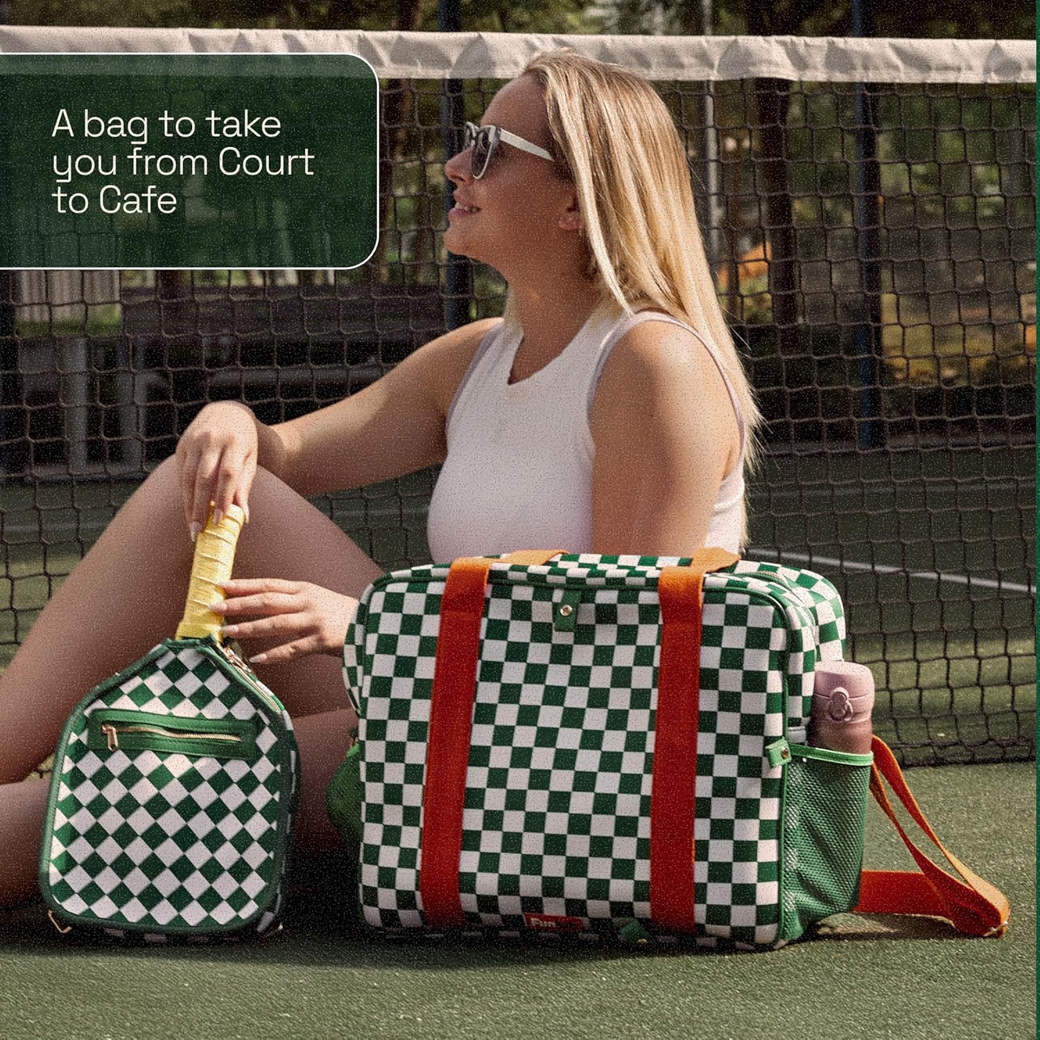 Pickleball Bag for Women & Men 3-in-1 Neoprene Pickleball Bag Pickelball gift for Women with Paddle Cover, Pockets & Fence Hooks, Water-Resistant Neoprene Crossbody Bag Tote bags for Women - Image 8