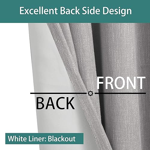 Miniatura 4 de LORDTEX - Cortinas opacas con textura de lino y arpillera