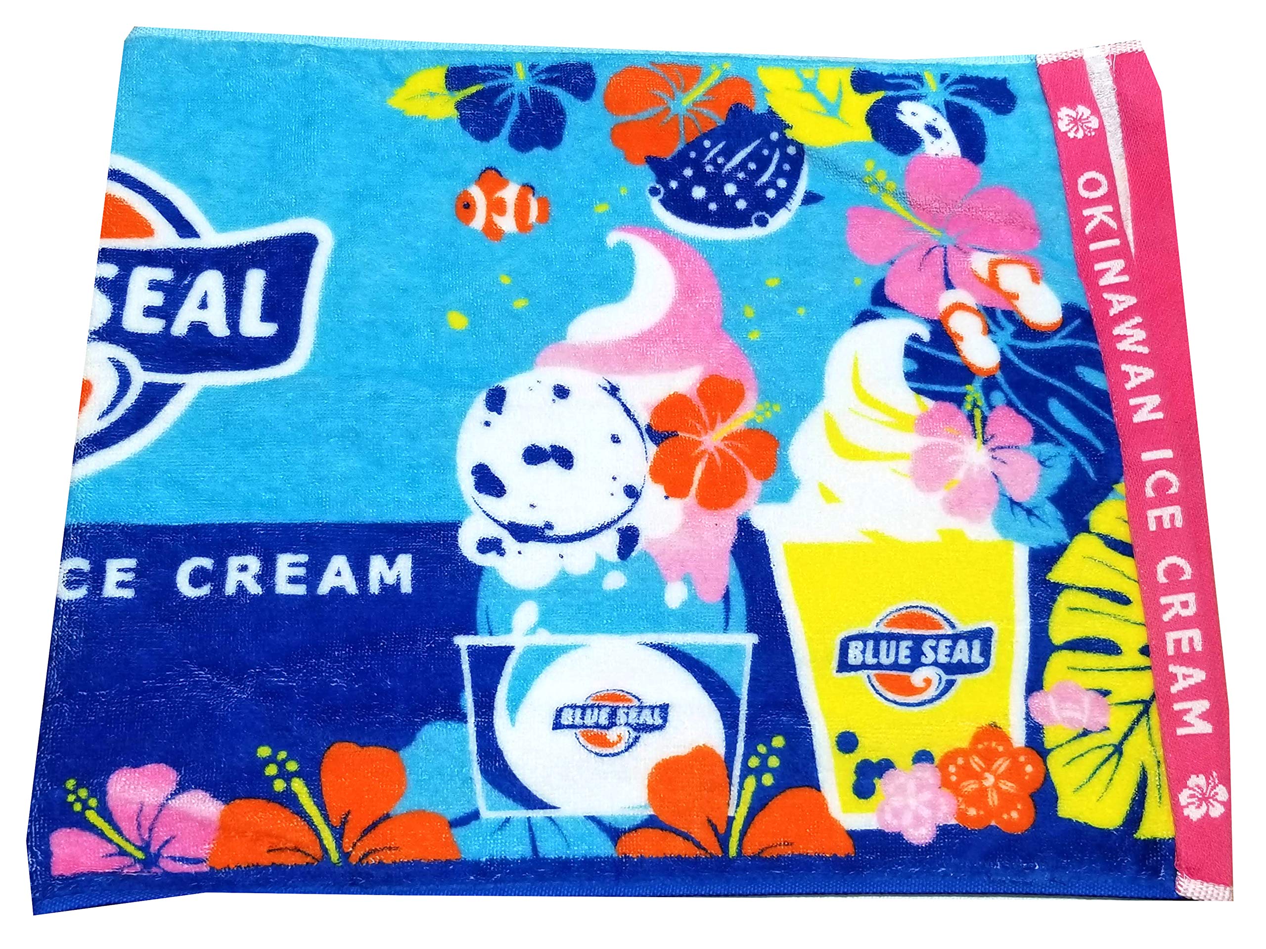 BLUE SEAL タオル 沖縄アイスクリーム Amazon｜ブルーシール フェイス タオル トロピカルデザイン 80cm×33cm
