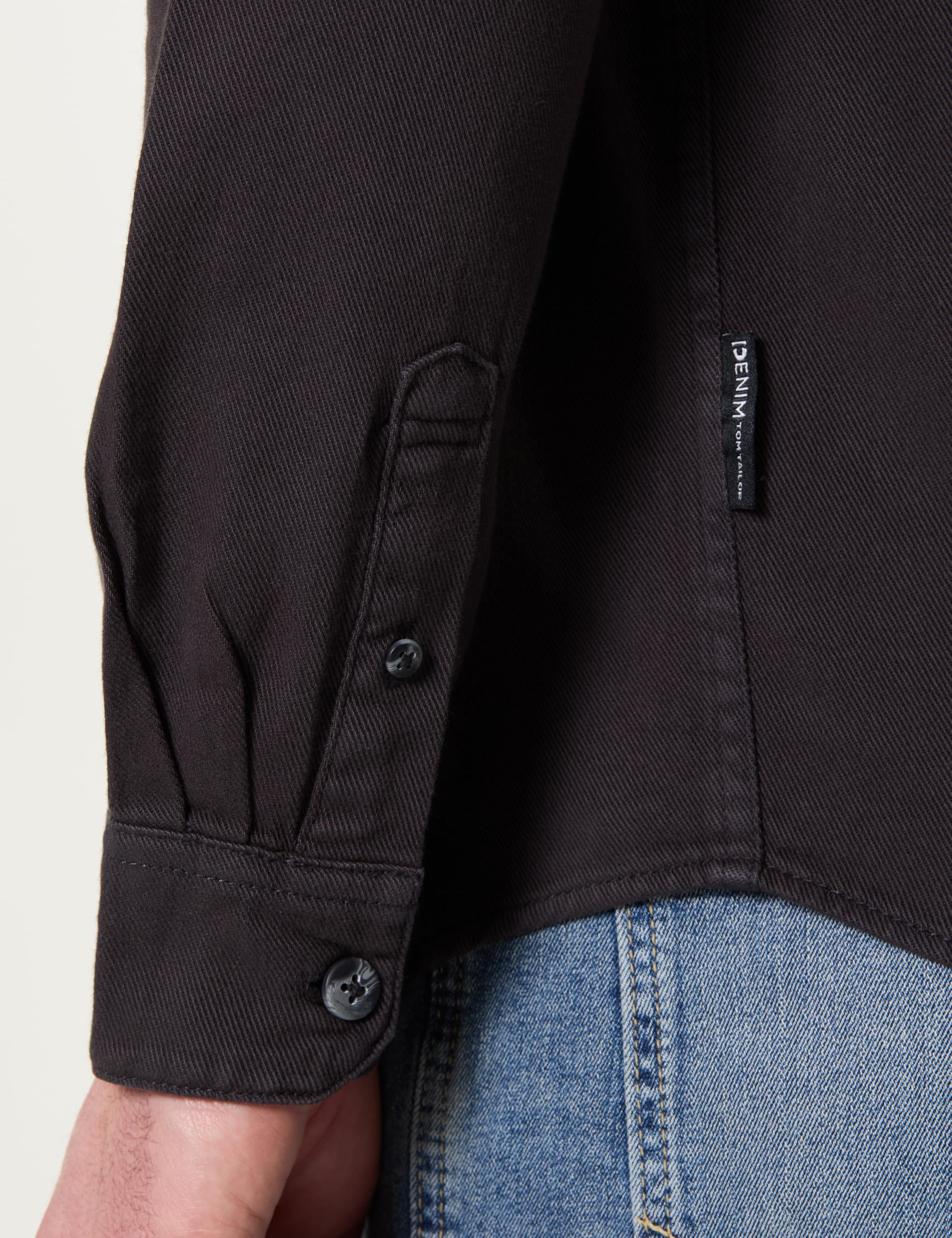 TOM TAILOR Denim Herren Relaxed Fit Gament Dye Overshirt Hemd