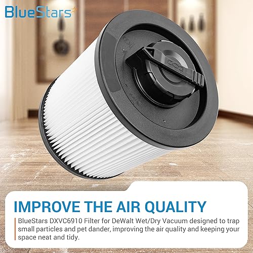 Miniatura 2 de BlueStars - Filtro de vacío de repuesto ultraduradero DXVC6910 para aspiradora DeWalt de 6 a 16 galones en seco y húmedo DXV06P DXV09P DXV09PA