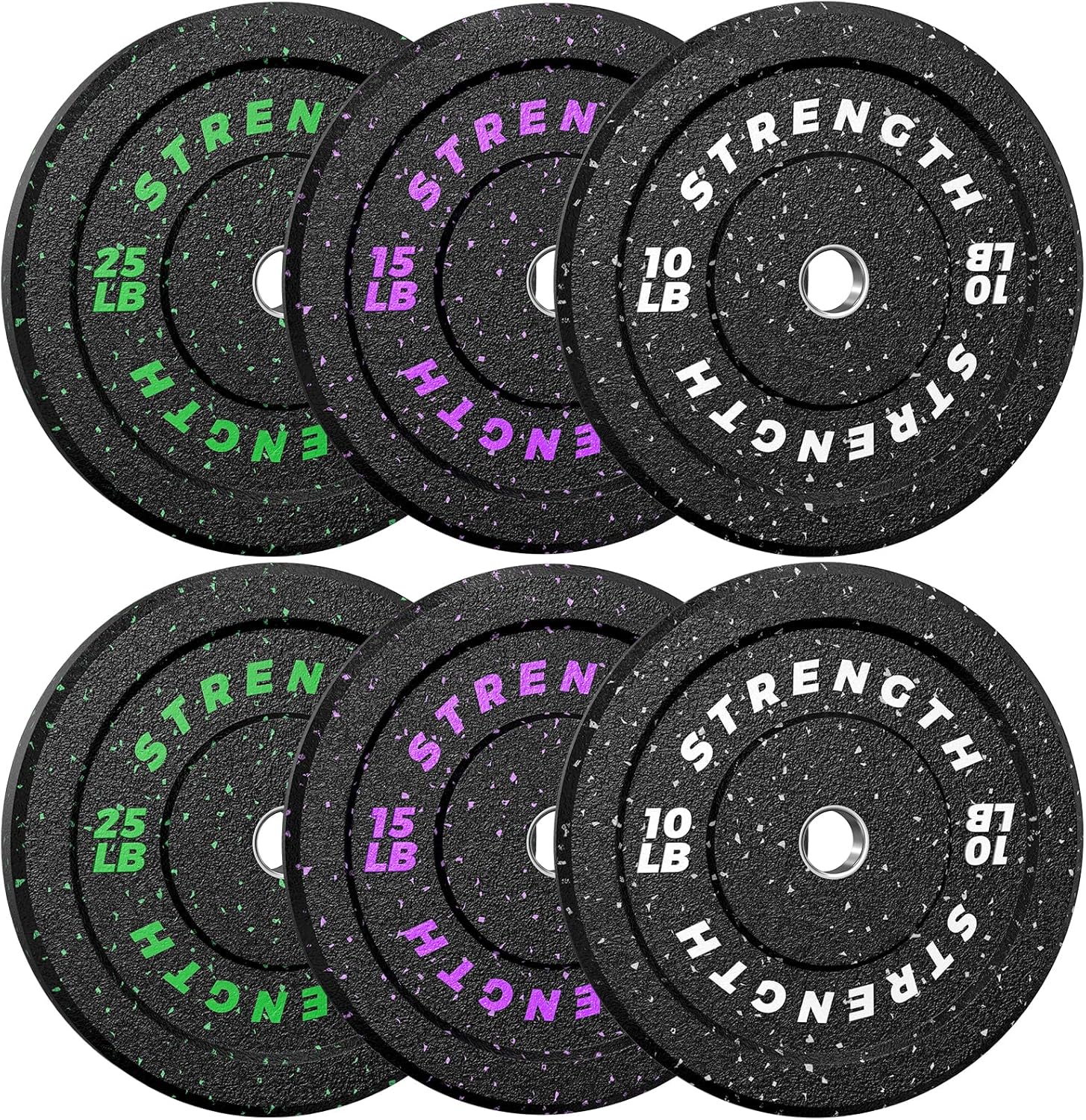 XDDIAS Placas de parachoques de 2 pulgadas, juego de discos de peso olímpicos de goma para entrenamiento de fuerza en el gimnasio en casa, 20-260